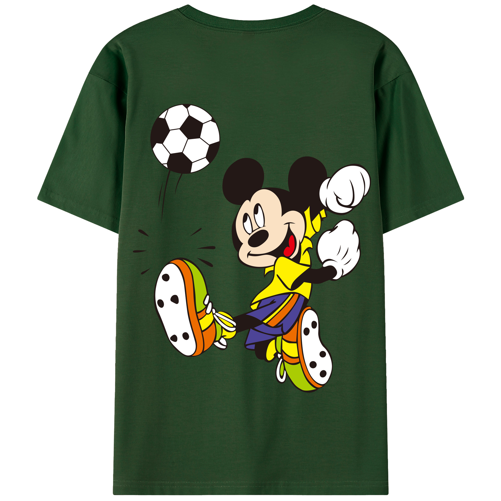 （画像用） ミッキーマウス Mickey Mouse 綿100％半袖Tシャツ（背面プリント）